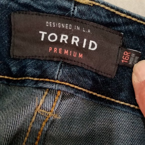 Torrid Blue Denim Jeggings Size 16R - Picture 5 of 8